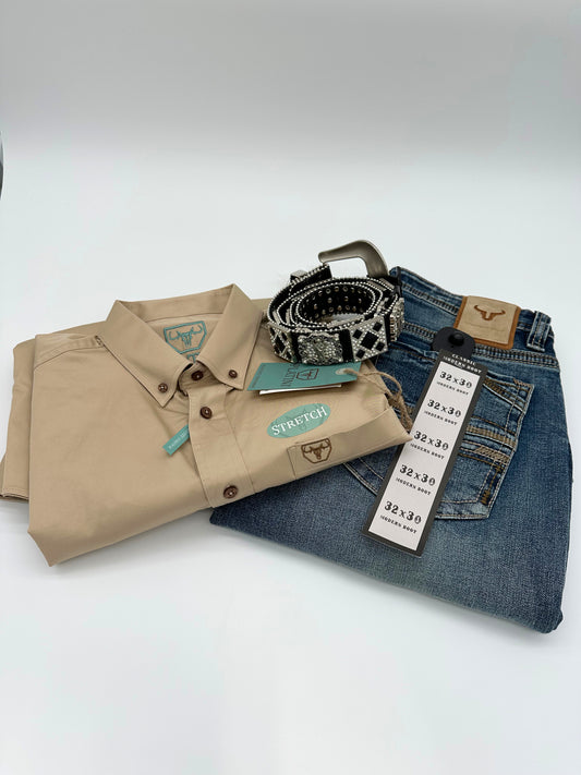 COMBO CAMISA PANTALON CINTO